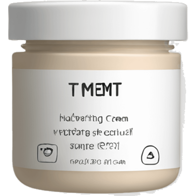 hydrating cream pot with label emoji