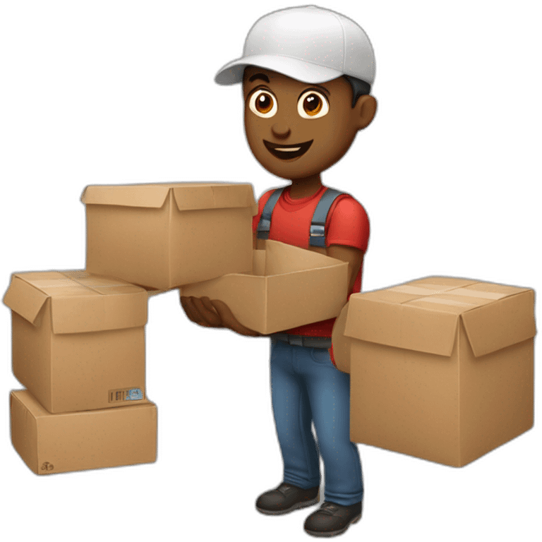 Delivery guy with food package emoji