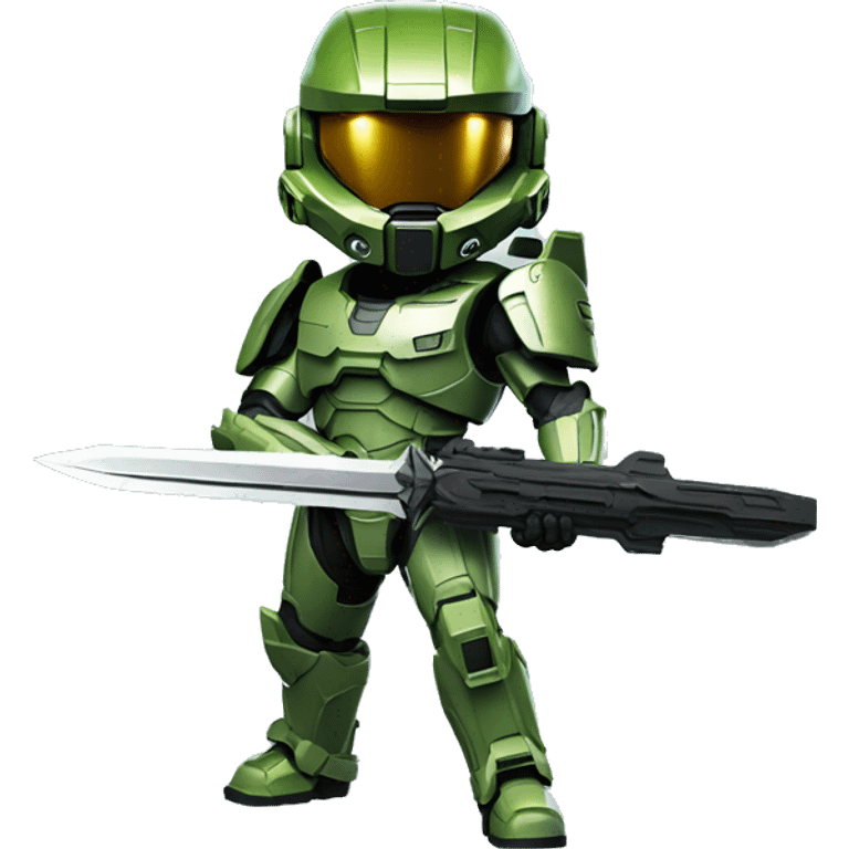 Master chief with the convenant sword emoji