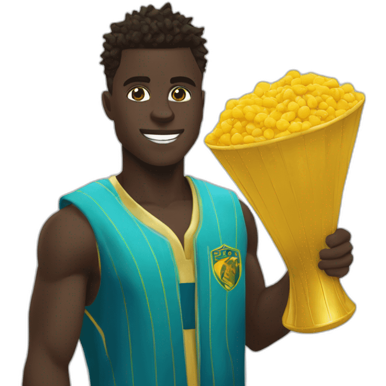 moses simon qui célèbre emoji