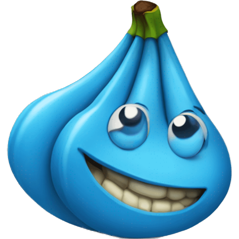 Blue banana emoji