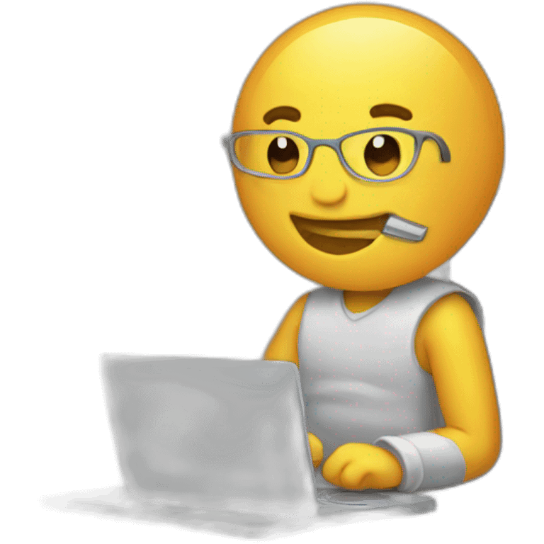 hard working in laptop emoji