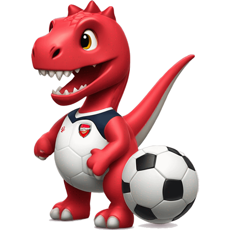 arsenal soccer dino wearing hello kitty  emoji