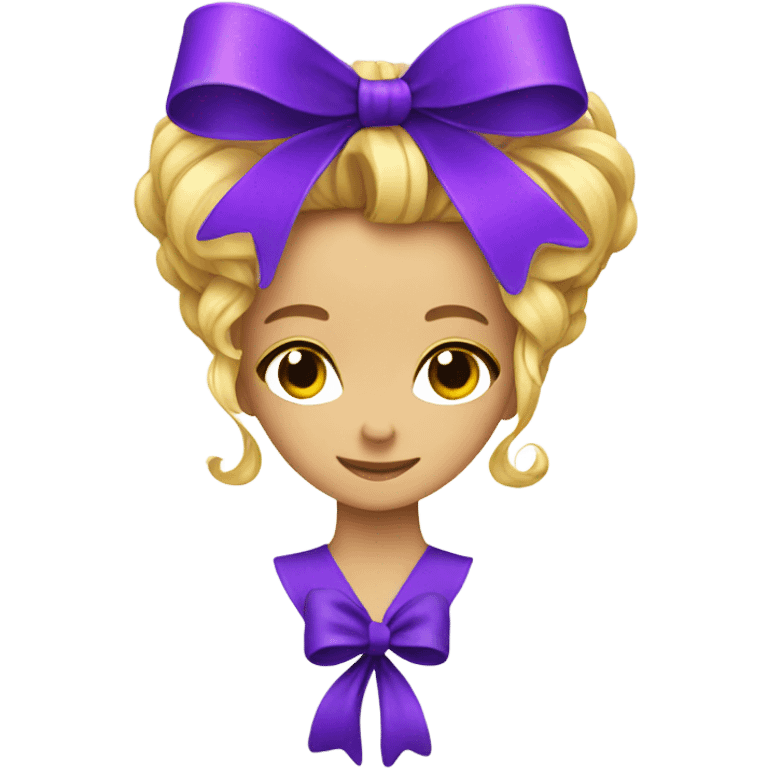 Purple bow emoji