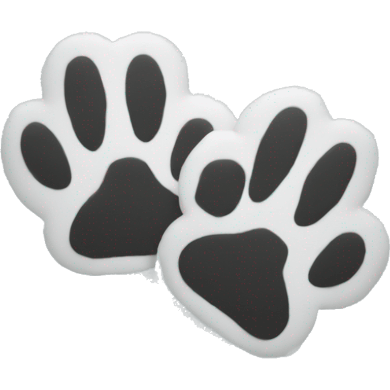 Two Snow paw prints emoji