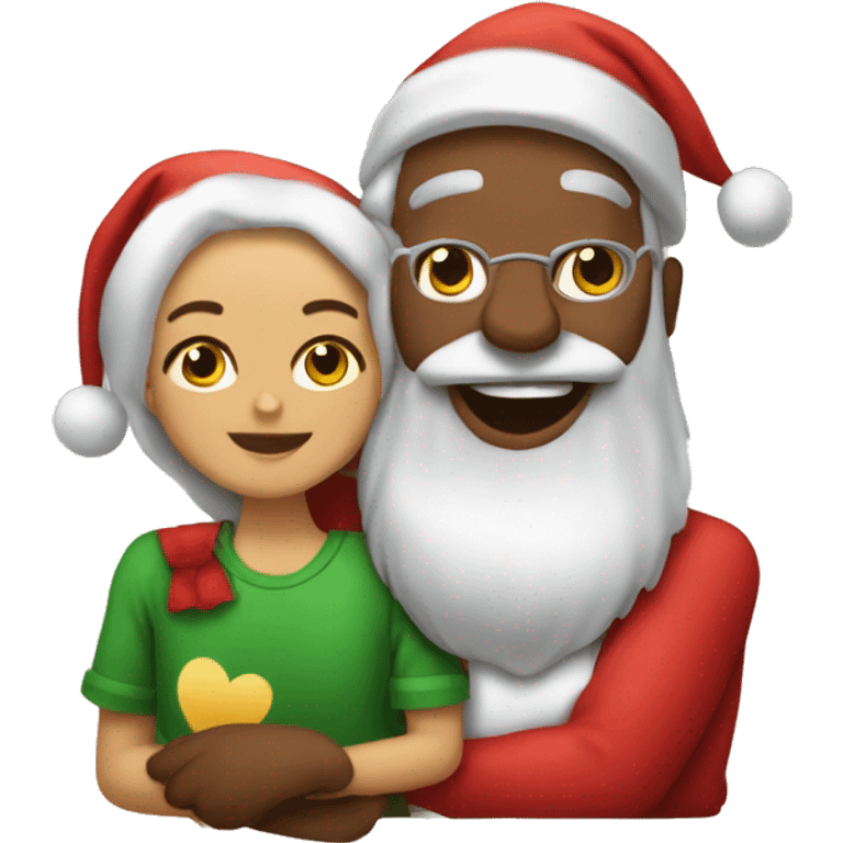 Cara de enamorada con hirió de papá Noel emoji