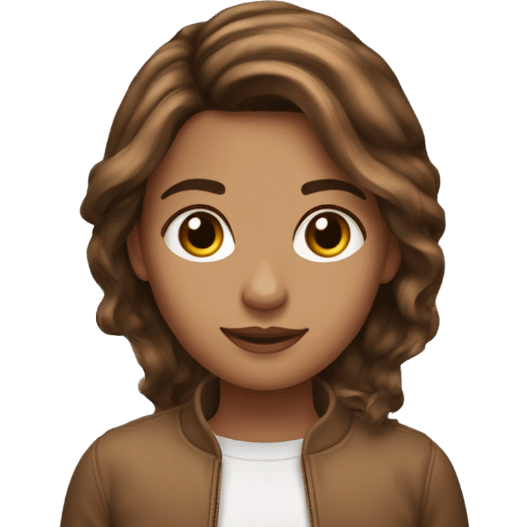  Fautif il brunette girl with caramel highlights in hair emoji