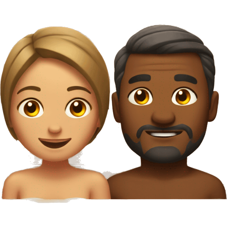 Man and woman in sauna  emoji