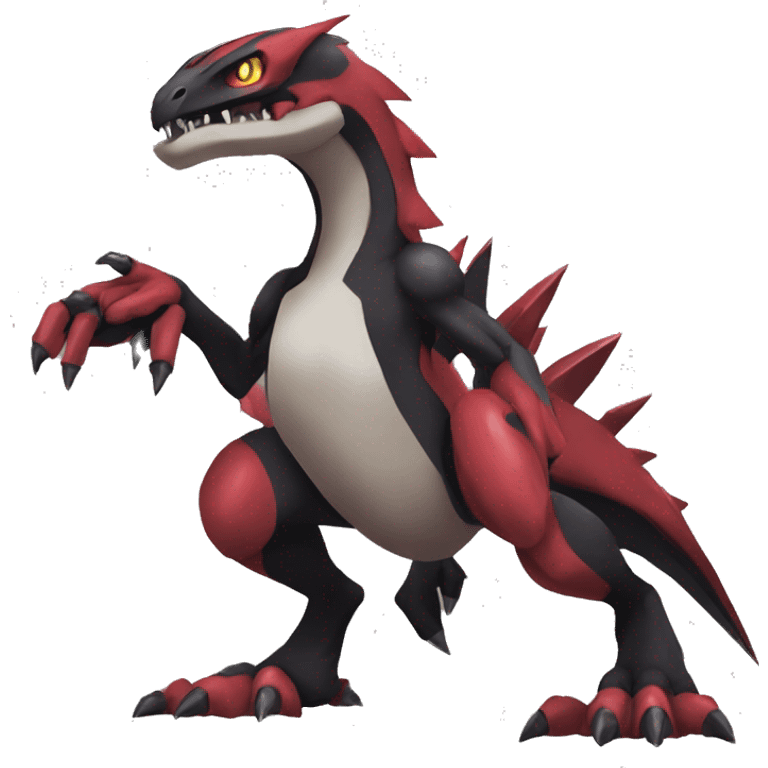  Cool Edgy Black Red Digimon-Fakemon-Raptor-Genesect-Reptile full body emoji