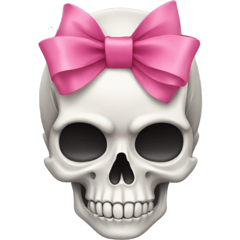 Skull with a pink bow emoji