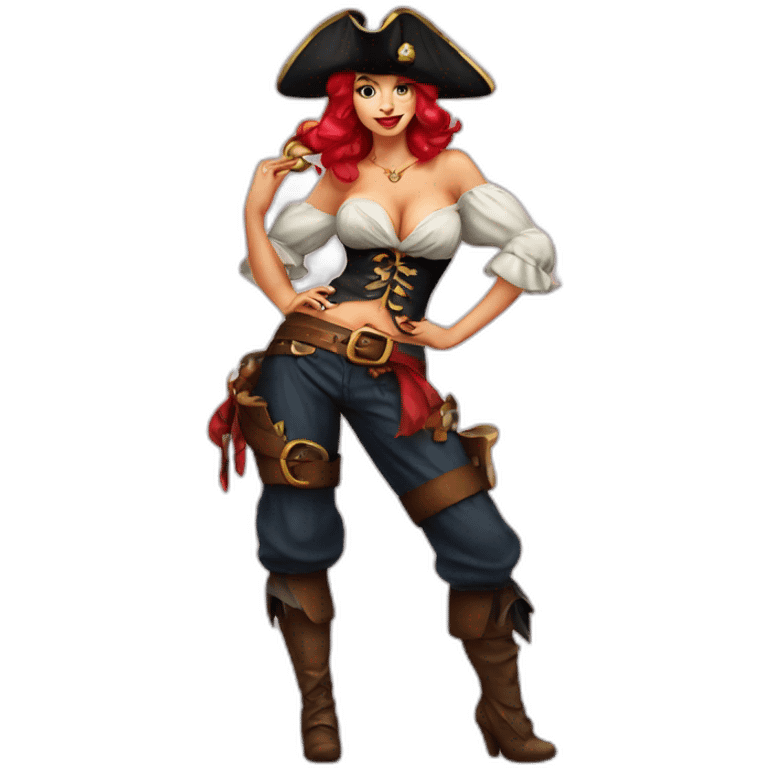 Pin-up pirate emoji