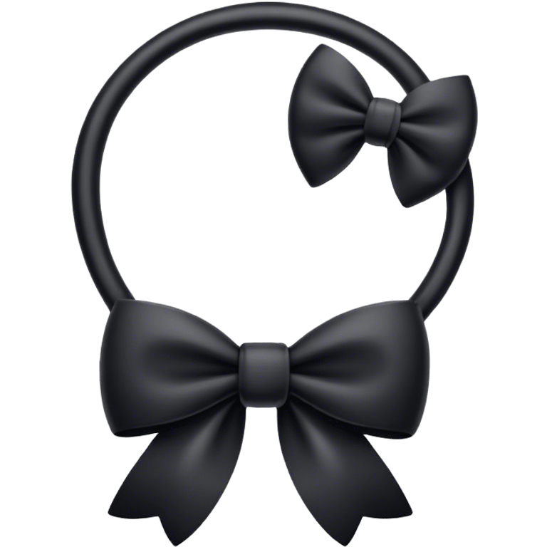 black bow around the neck  emoji