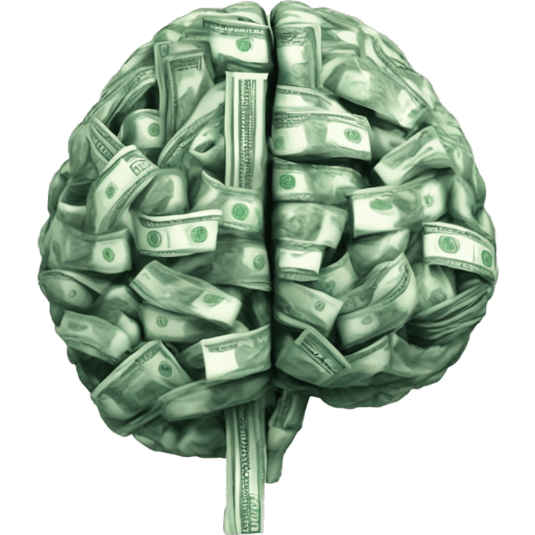 brain made from money emoji