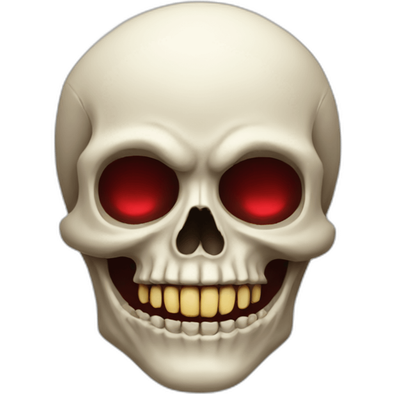 Skull red mouth emoji