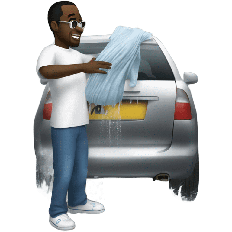 P diddy washing a car  emoji