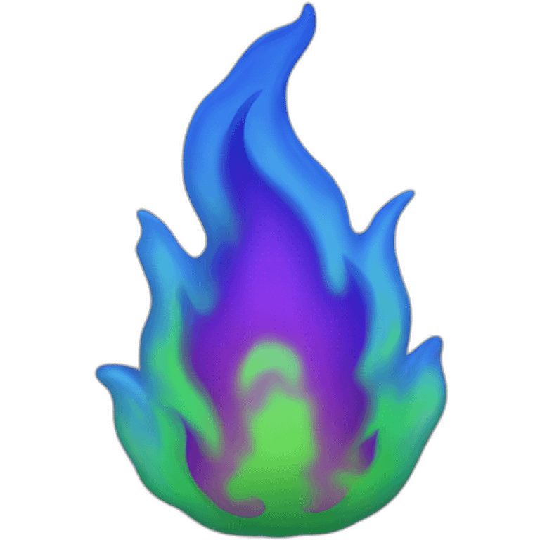 green blue and purple fire emoji