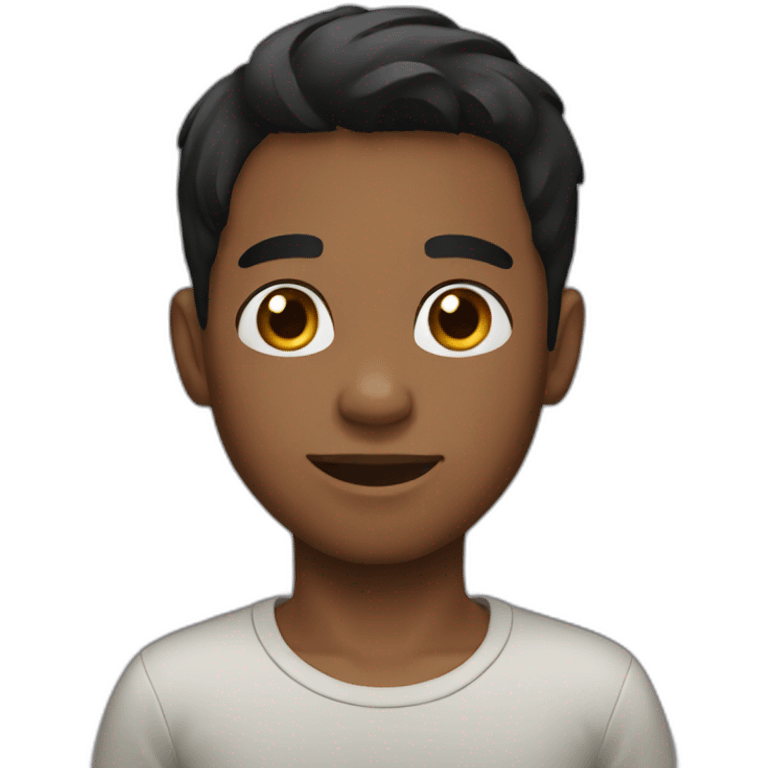 black short hair boy emoji