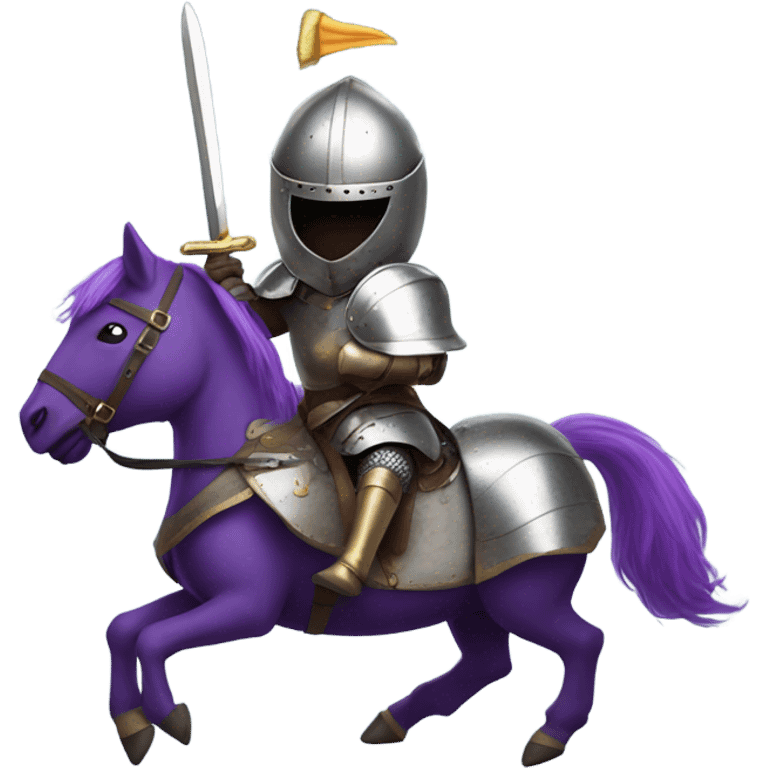 Eggplant riding into battle emoji