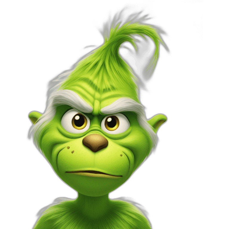 Grinch greeting with his hand on head emoji