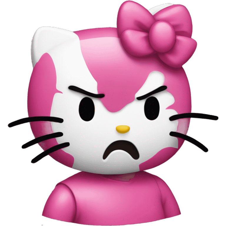 Hello kitty as the angry emoji emoji