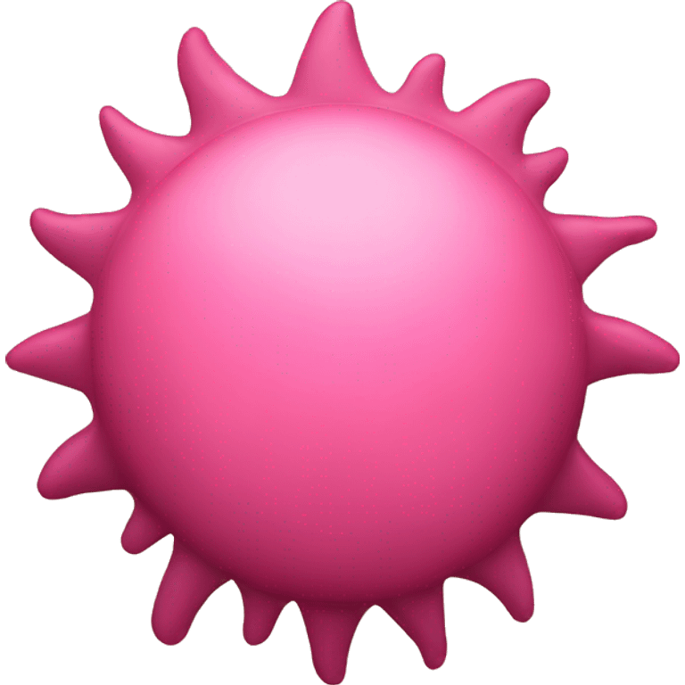 Realistic pink sun emoji