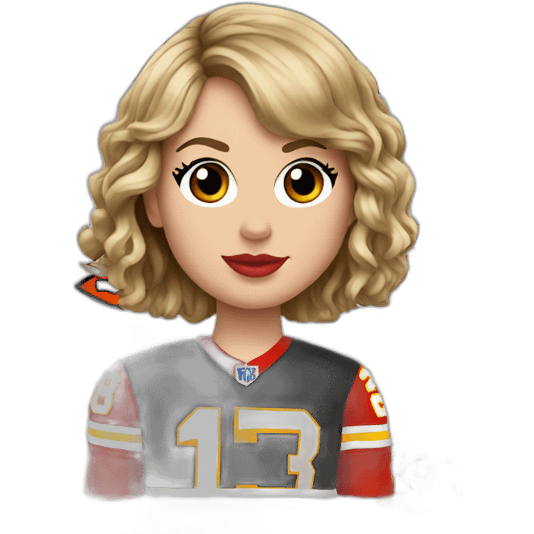 taylor-swift-in-nfl-chiefs-jersey emoji