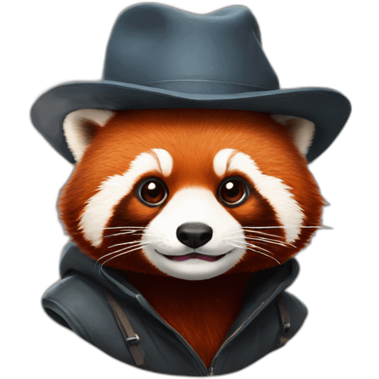 A red panda in a hat emoji