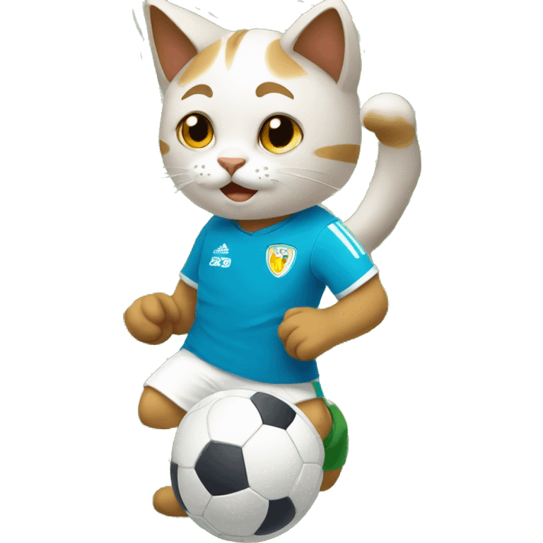 Gato jugando fútbol  emoji