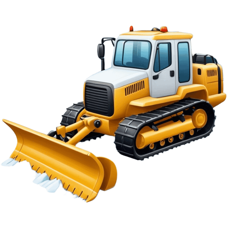 Mountain grooming snowcat with a plow emoji