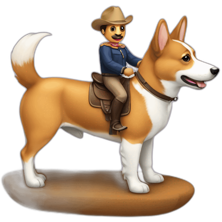 corgi on horse emoji