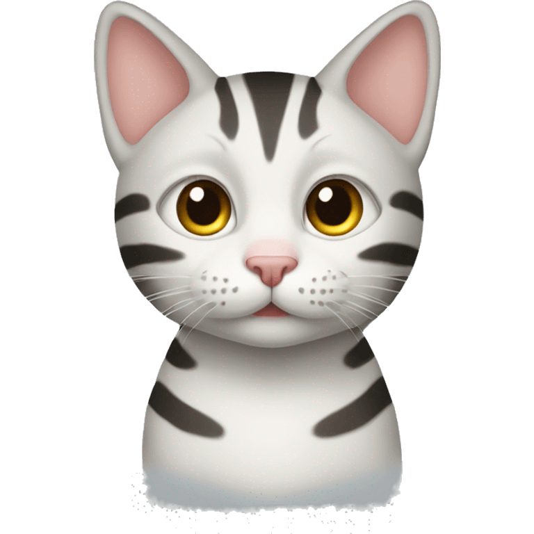 white striped cat emoji