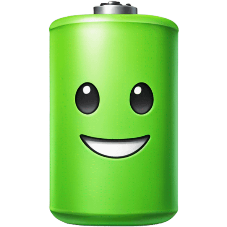 Smiling Green battery  emoji