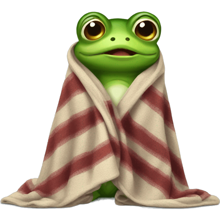 Frog with blanket  emoji