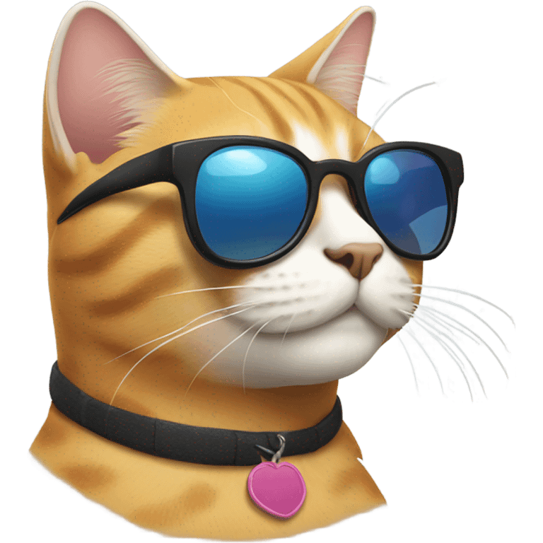 Cat with sunglasses emoji