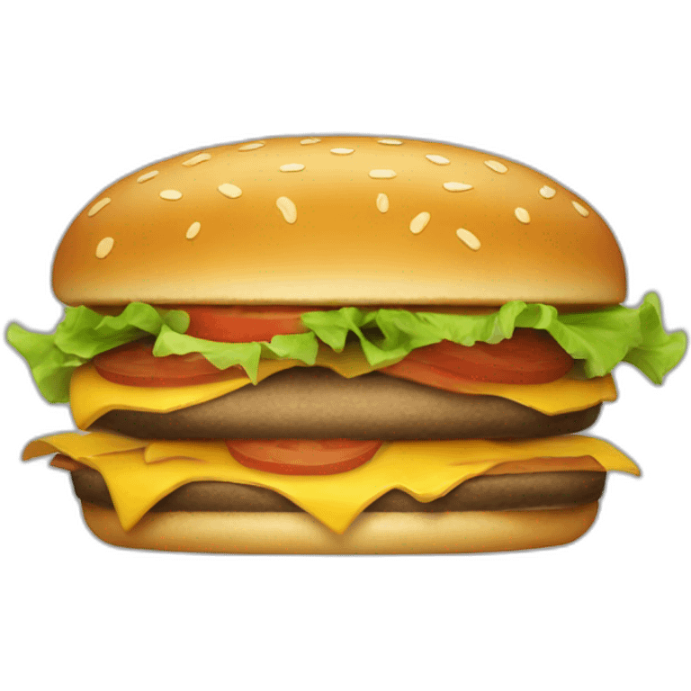 Un hamburger qui mange un hamburger qui mange un hamburger qui mange un hamburger emoji