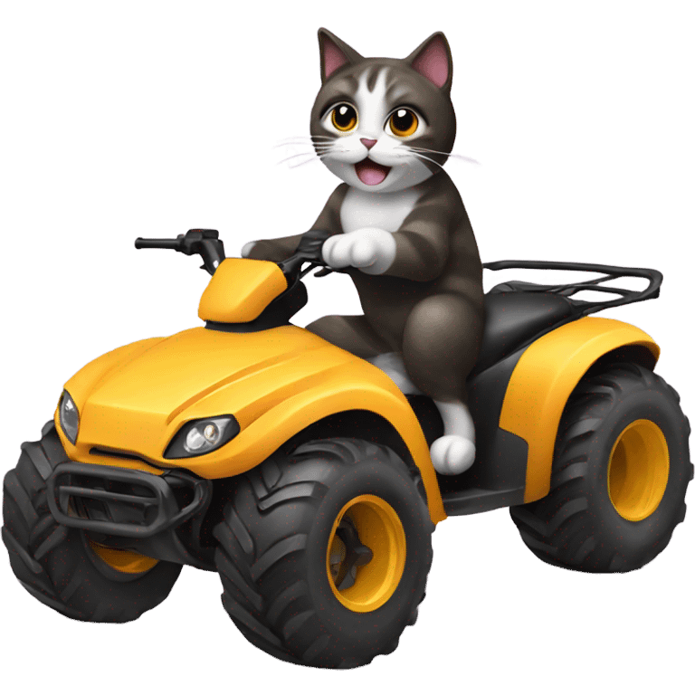 Cat on a 4 wheeler  emoji