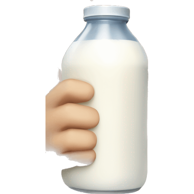 Boy with brown hair and blue eyes holding a jug of milk  emoji