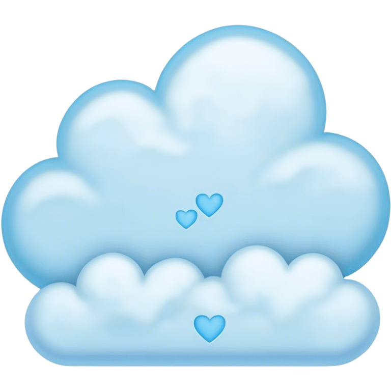 cloud with small pastel blue hearts emoji