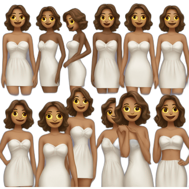 mujeres en vestidos de baño emoji