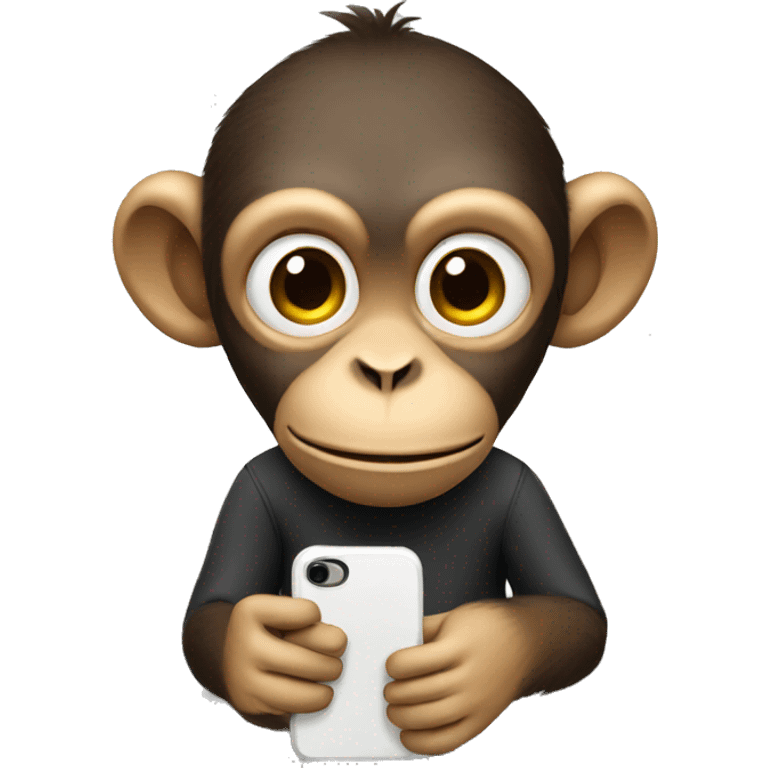 Monkey with a cellphone emoji