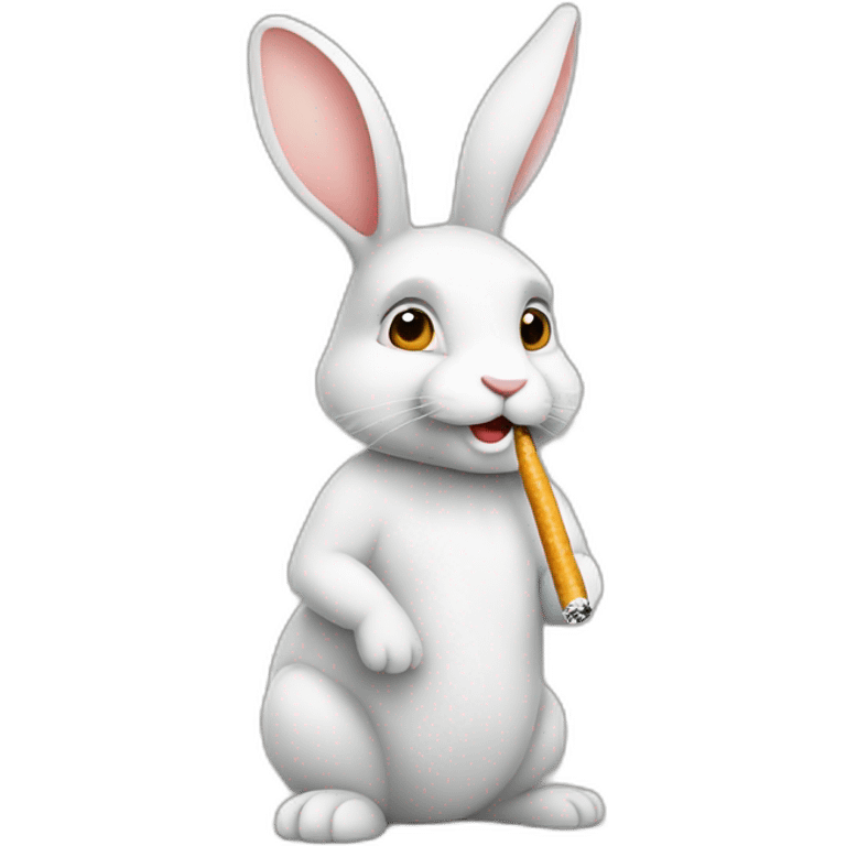 Lapin avec une cigarette emoji