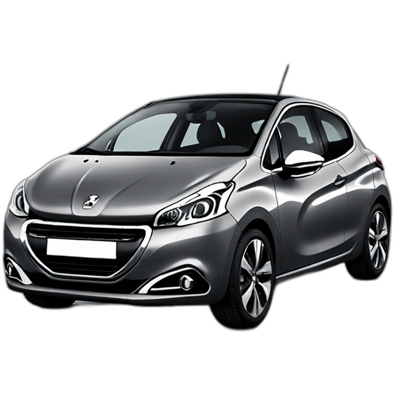 Grey peugeot 208 emoji