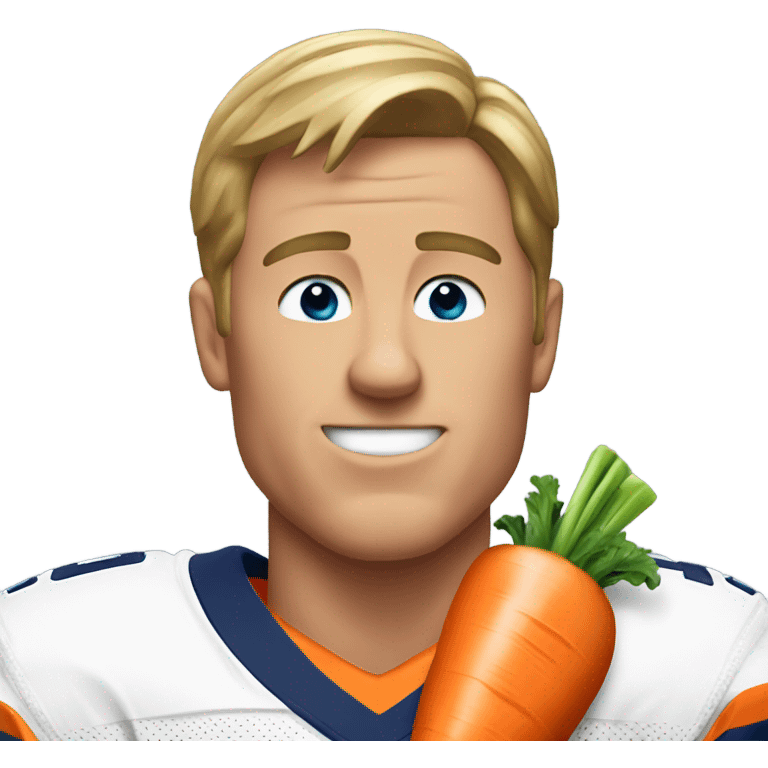 Elway eating carrot emoji