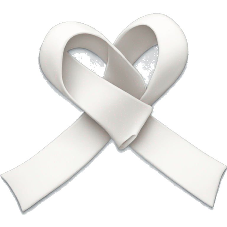 white ribbon  emoji