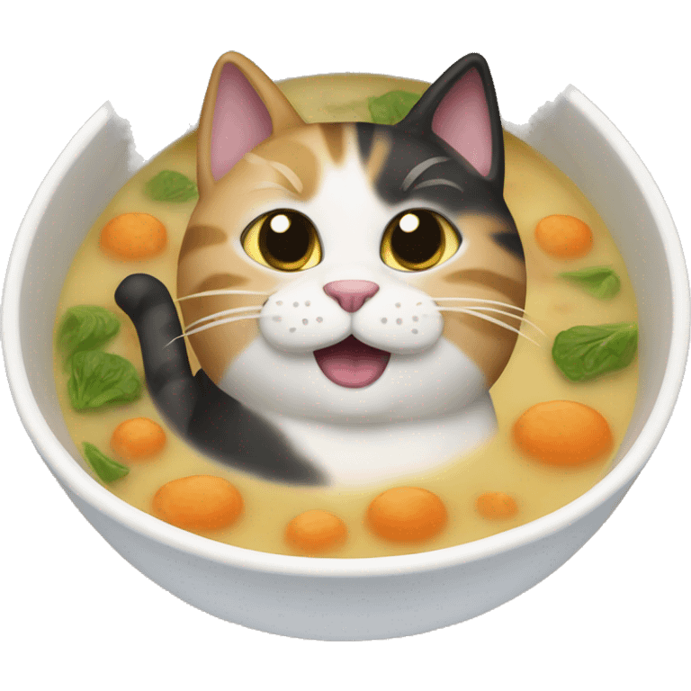 Cat soup emoji