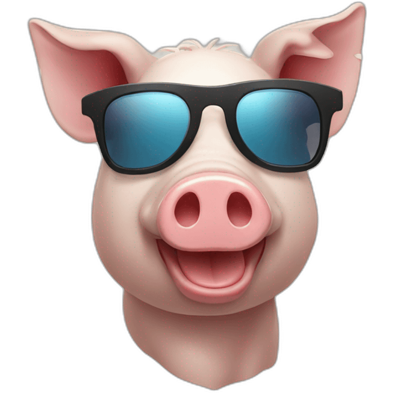 Pork with sunglass emoji