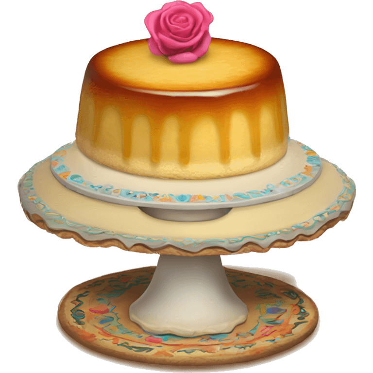 Dia de Los muertos party flan emoji