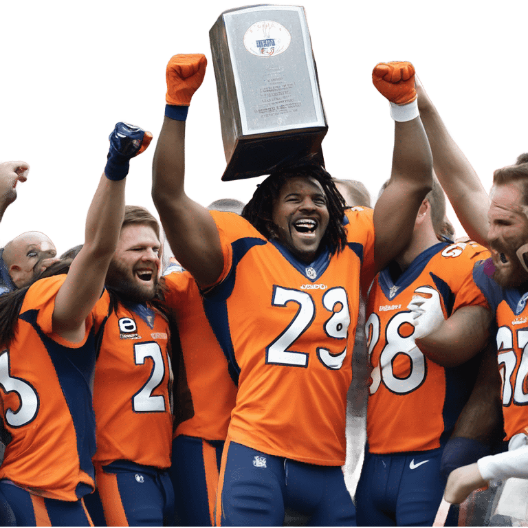 Denver broncos player winning it all emoji