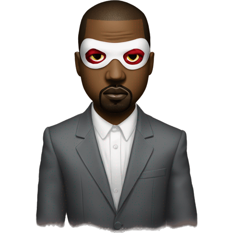 Kanye west con máscara de payaso  emoji