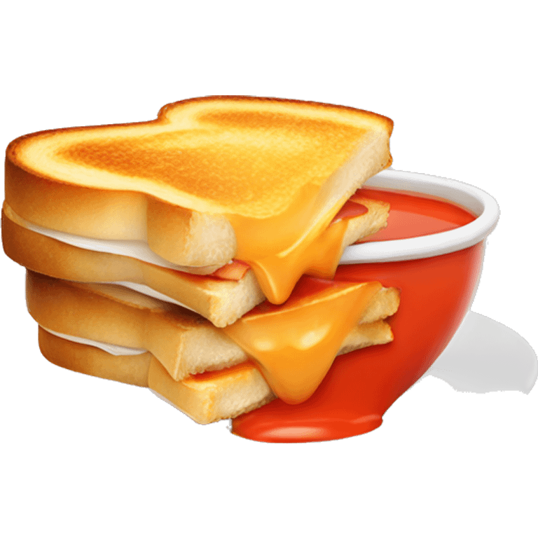 Grilled cheese sandwich and bowl of tomato soup emoji